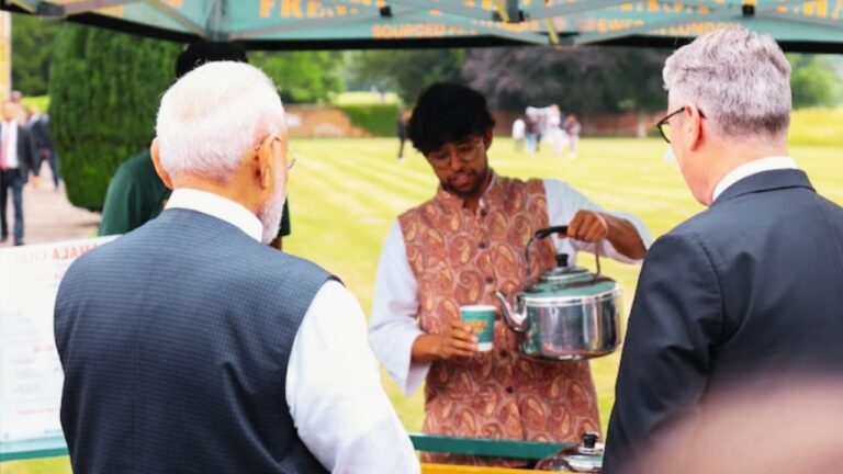 Serving Chai to PM Modi and UK PM Keir Starmer