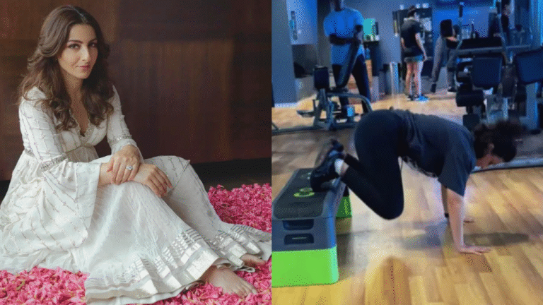 Soha Ali Khan Serves Weekend Workout Inspiration With A Power-Packed Pull-Up and Push-Up Routine